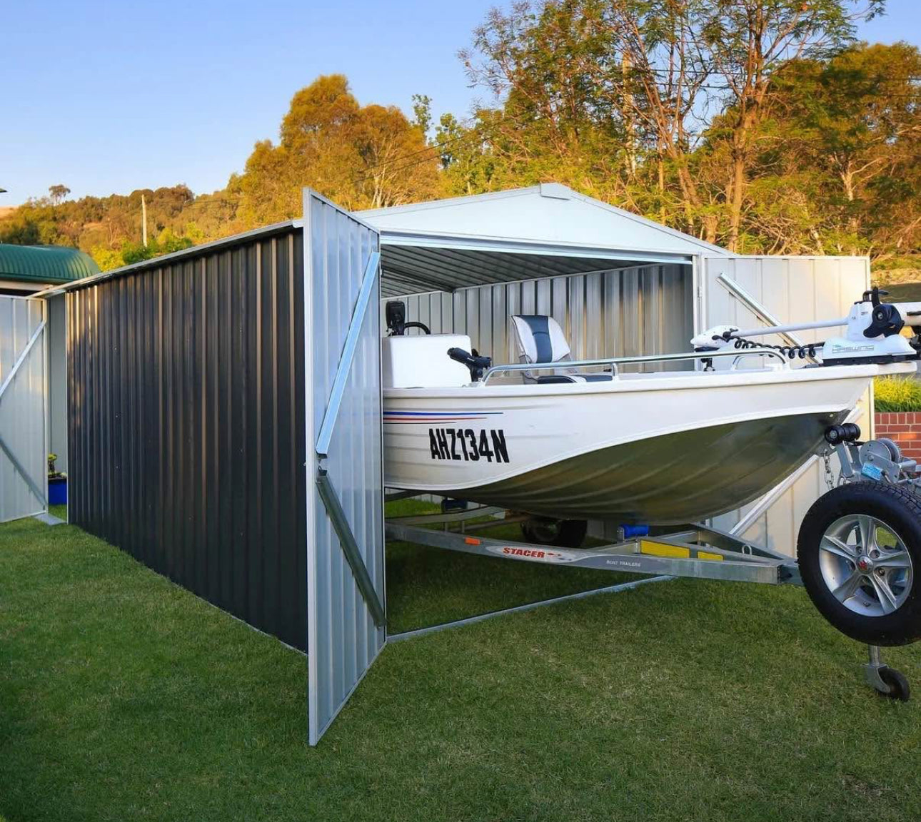 Garaža Mackay 295x596 cm, Aluminij