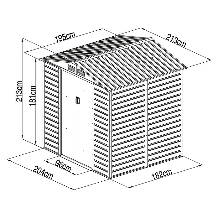 Gardol Spremište Easy One (Š x D): 213 x 195 cm, Metal, Antracit