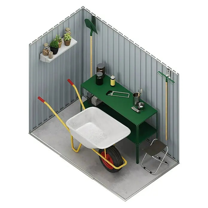 Hoggar Spremište Oulu Dark (Š x D): 238 x 130 cm, Čelik, Baza: 3,14 m²