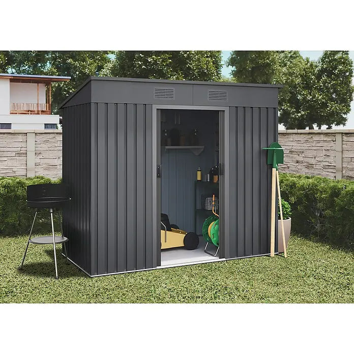 Hoggar Spremište Oulu Dark (Š x D): 238 x 138 cm, Čelik, Baza: 3,28 m²