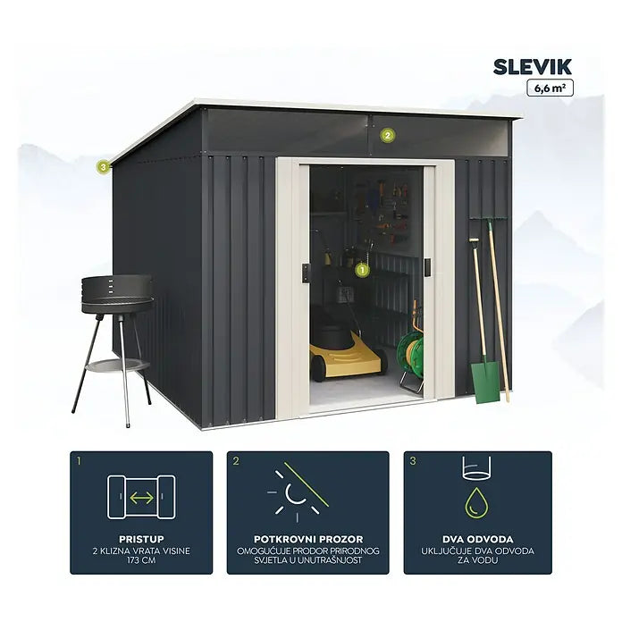 Hoggar Spremište Slevik II 2,38 x 2,79 m, 6,6 m²