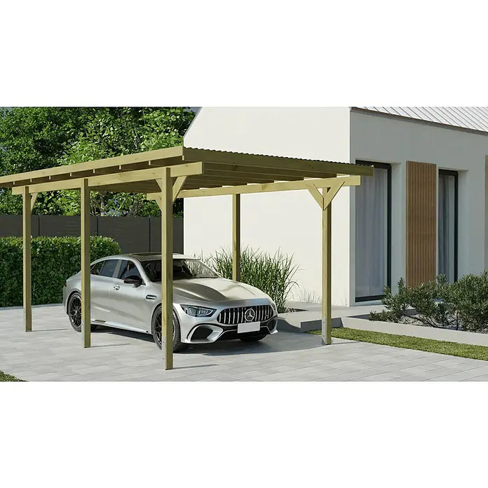 Nadstrešnica za auto (Š x D): 5,02 x 3 m, Jednostruka nadstrešnica