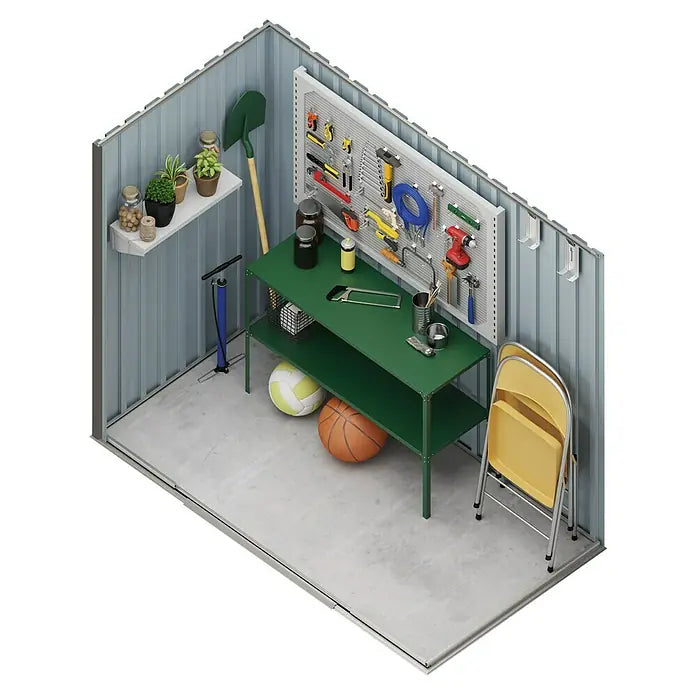 Hoggar Spremište Nuuk V3 (Š x D): 220 x 129 cm, Čelik, Siva, Baza: 2,84 m²