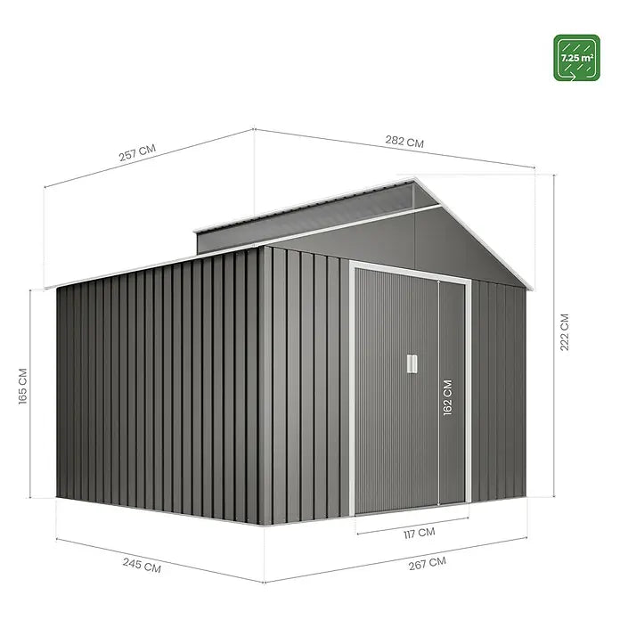 Hoggar Spremište Björn (Š x D): 282 x 257 cm, Baza: 7,25 m²
