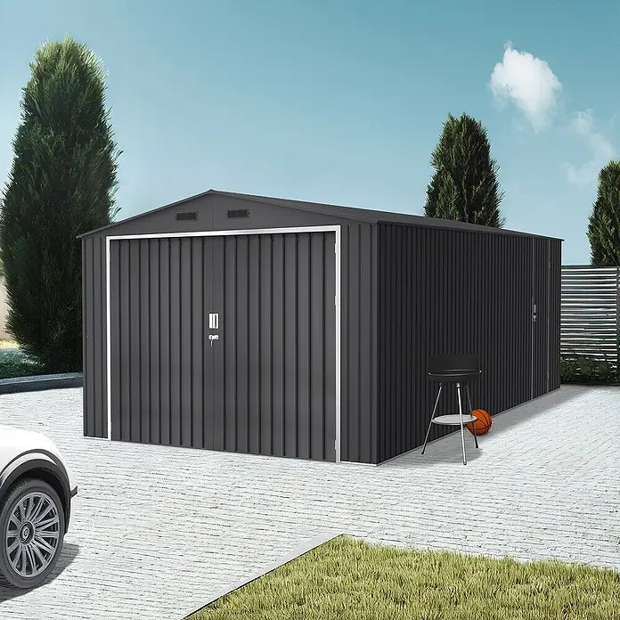 Hoggar Garaža Tonsberg (Š x D): 300 x 602 cm, Antracit, Aluminij