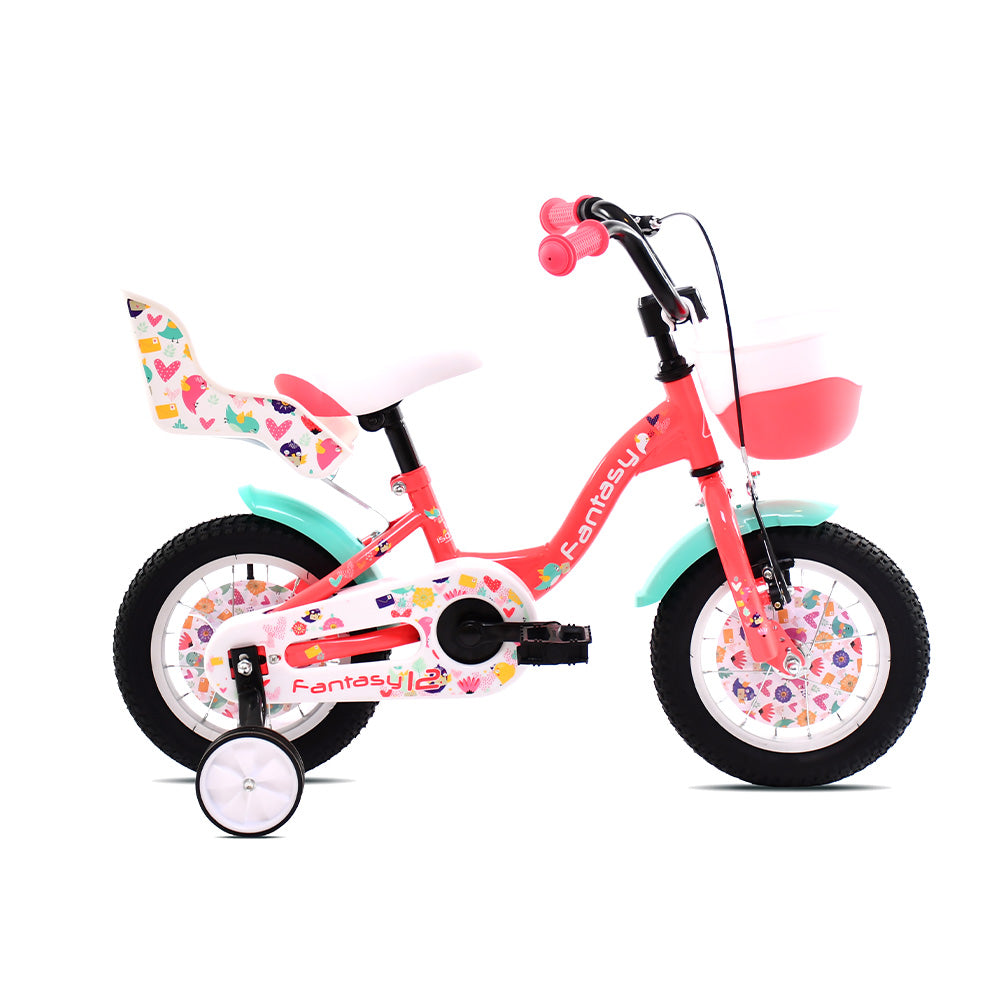 BICIKL 12" FANTASY  SVJETLO PINK TIRKIZ DJEČJI