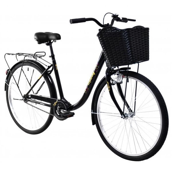 BICIKL 26″ MELODY CRNO ŽUTI GRADSKI