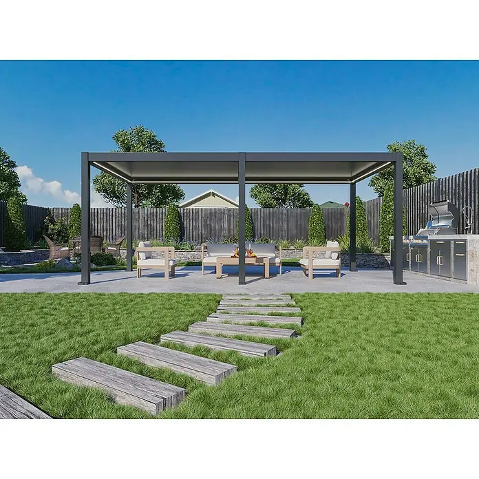 BIOKLIMATSKA PERGOLA S MOTORIZIRANIM LAMELAMA I RGB LED RASVJETOM - Bellano S25 3.03 x 5.85 m