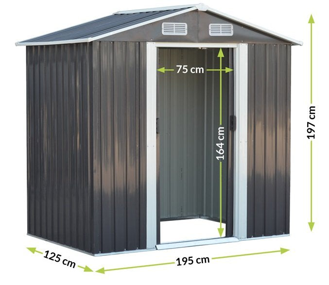 Vrtna kućica Mir-0406, 125 x 195 cm; 2,5m2