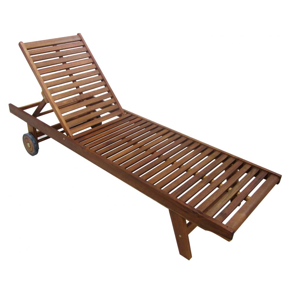 Drvena ležaljka ORLANDO, 197x67x33-85 cm