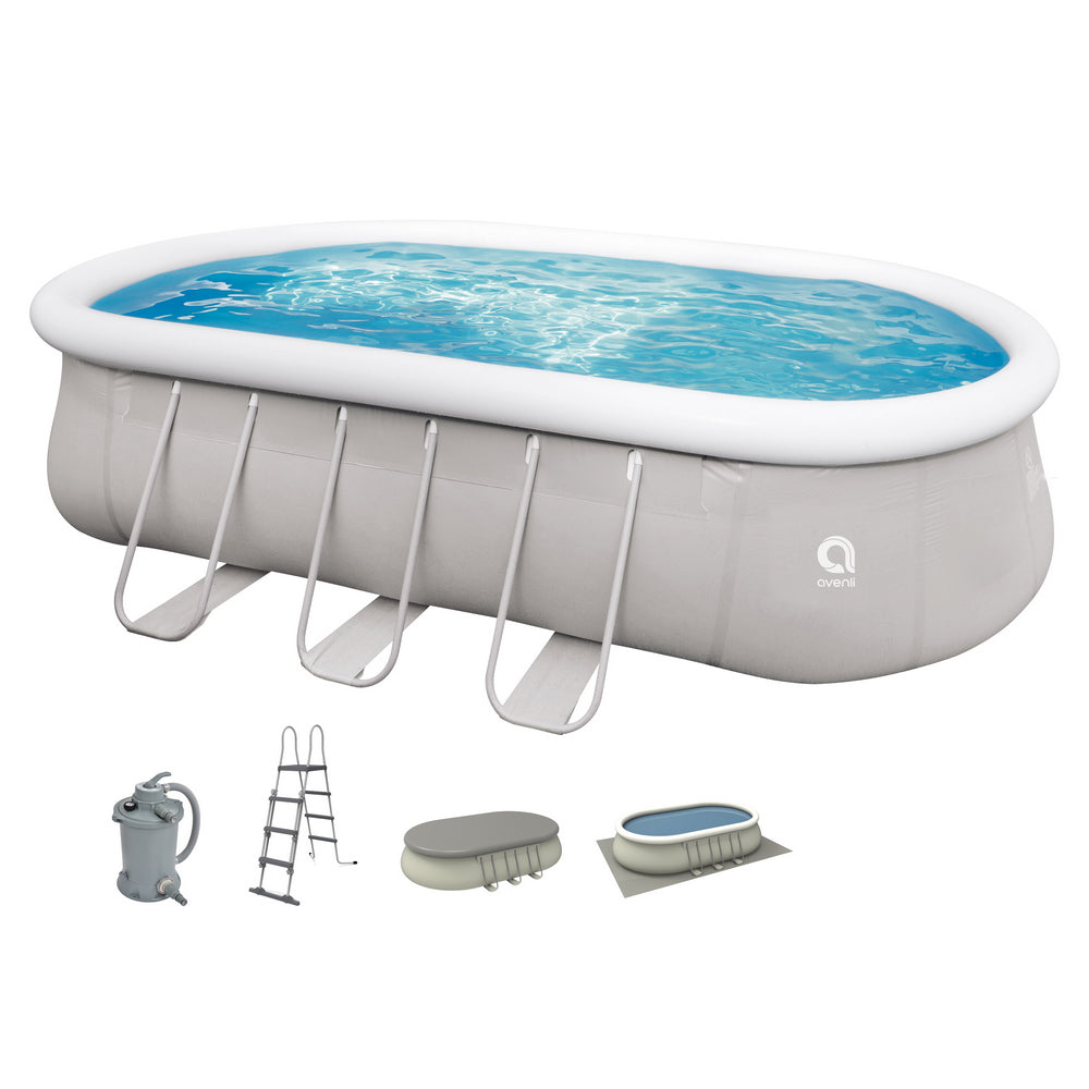 Montažni bazen Avenli ovalni 6.1m x 3.6m x 1.22m set + pumpa