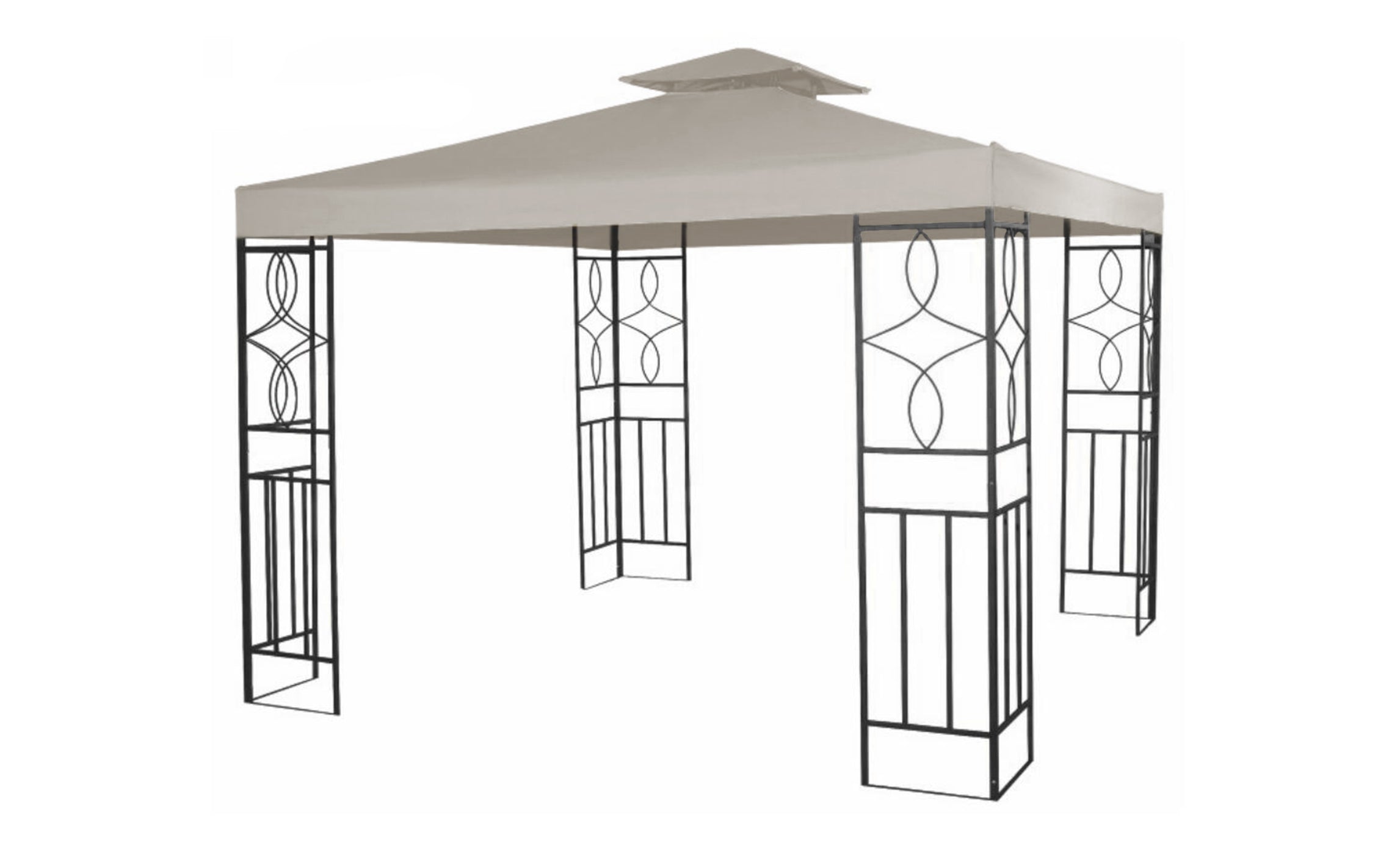 Metalni paviljon NEELY 3x3m TAUPE