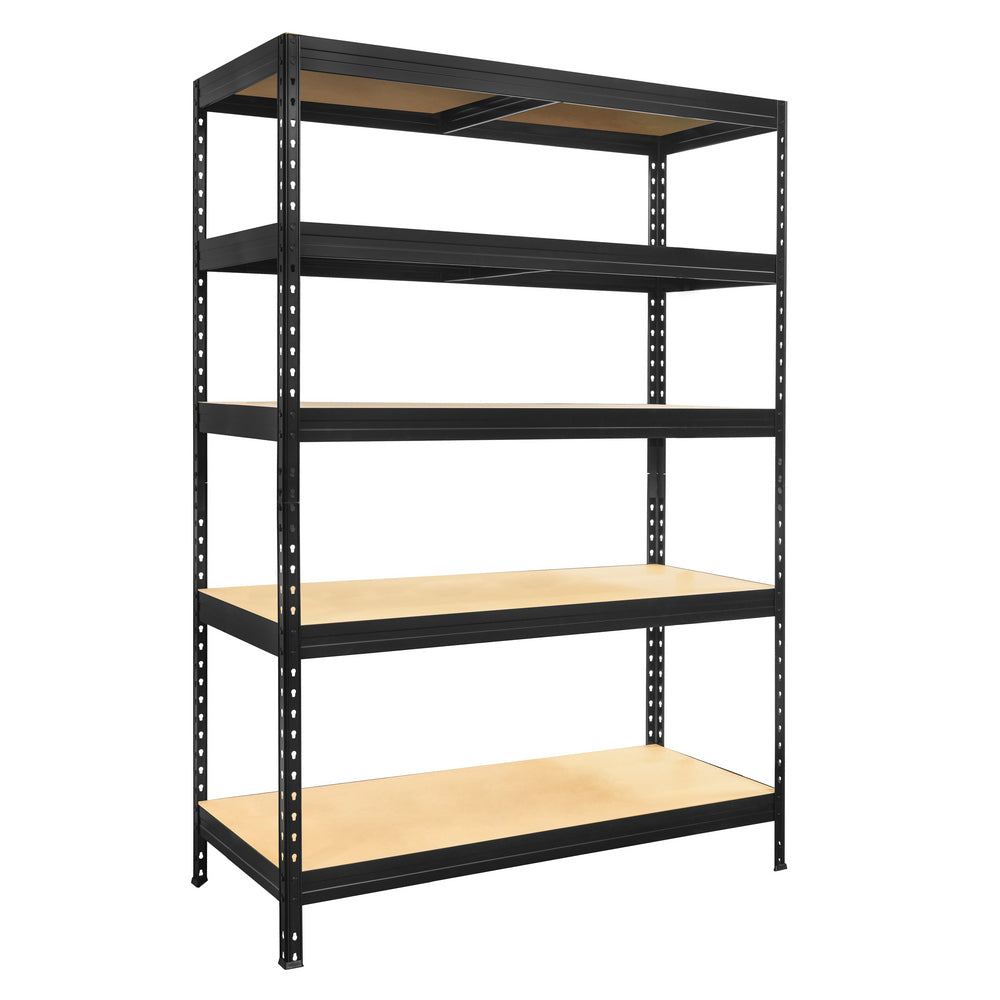 Regal za teški teret Praktik 180 x 100 x 50 cm 5 polica nosivost 1500 kg crna