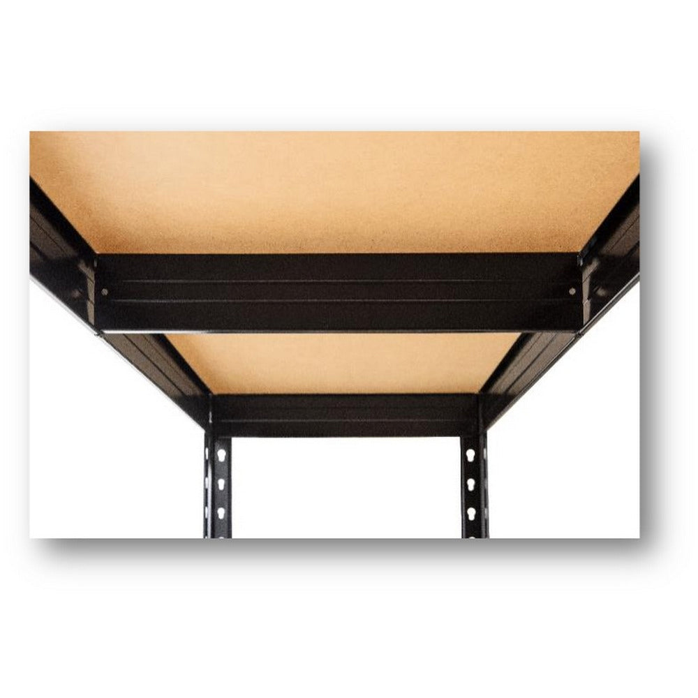 Regal za teški teret Praktik 180 x 100 x 50 cm 5 polica nosivost 1500 kg crna