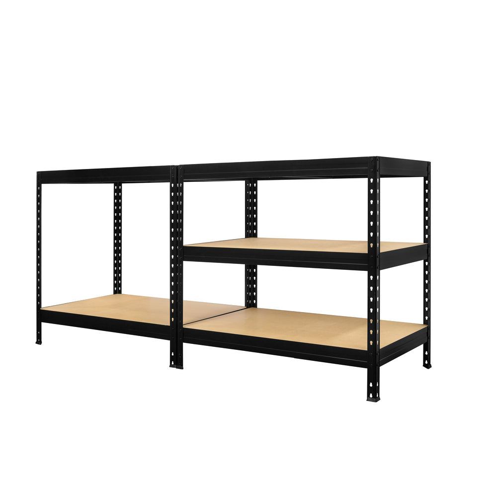 Regal za teški teret Praktik 180 x 100 x 50 cm 5 polica nosivost 1500 kg crna