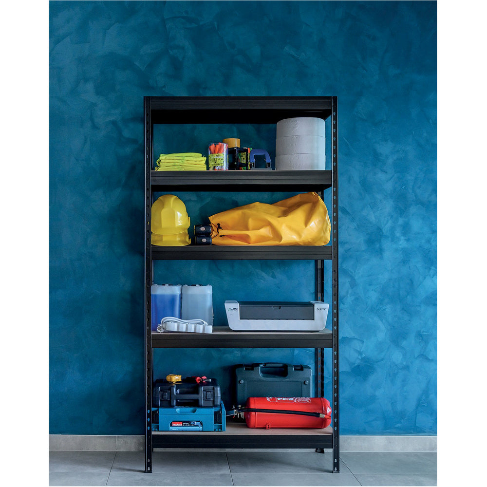 Regal za teški teret Praktik 180 x 100 x 50 cm 5 polica nosivost 1500 kg crna