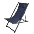 Metalna ležaljka Cleo Navy Blue 90/99 x 61 x 94/83 cm