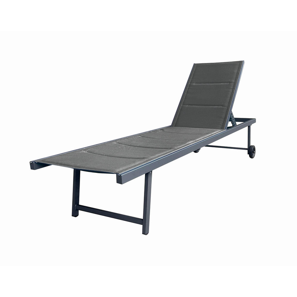 Metalna ležaljka Adalyn siva 200 x 65 x 91 cm