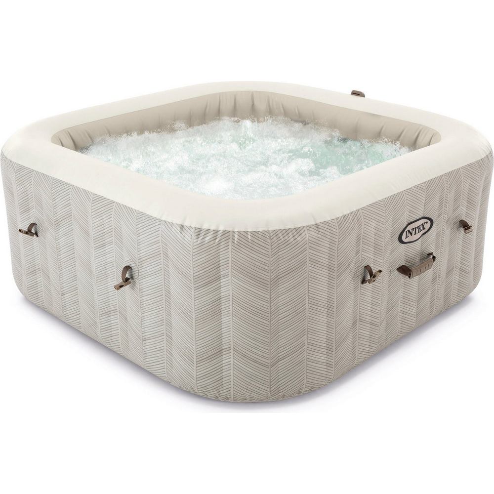 Bazen na napuhavanje Intex Spa Chevron Deluxe Square Bubble za 6 osoba