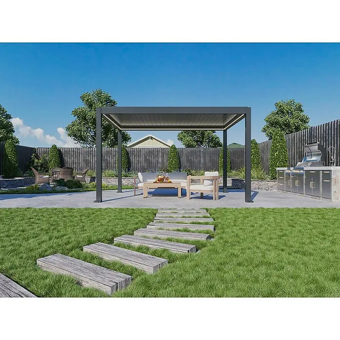 BIOKLIMATSKA PERGOLA S MOTORIZIRANIM LAMELAMA I RGB LED RASVJETOM - Bellano S25 3.03 x 4.03 m