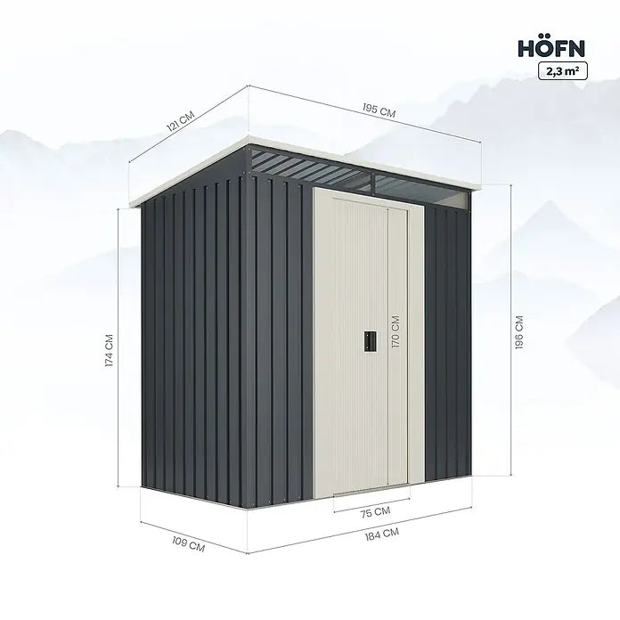 Hoggar Spremište Hofn
(Š x D): 195 x 121 cm, Čelik, Baza: 2,3 m²