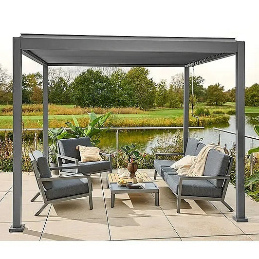 Metalni paviljon s mehanički pokretnim lamelama 3x3m