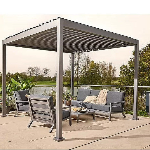 Metalni paviljon s mehanički pokretnim lamelama 3x3m