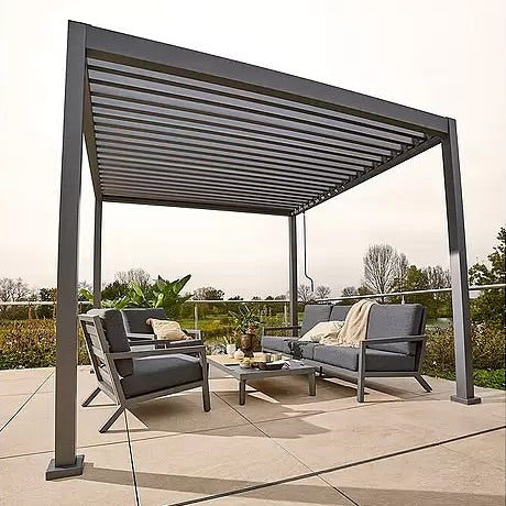 Metalni paviljon s mehanički pokretnim lamelama 3x3m