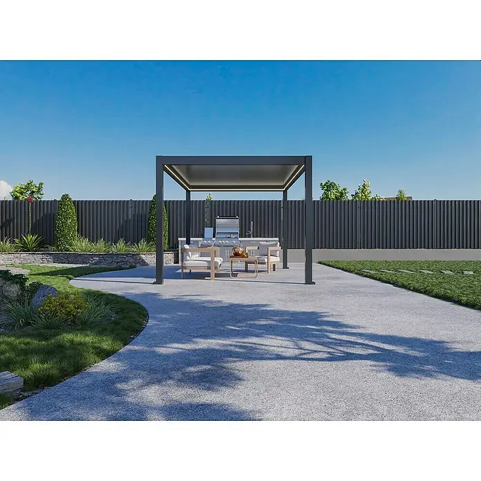 BIOKLIMATSKA PERGOLA S MOTORIZIRANIM LAMELAMA I RGB LED RASVJETOM - Bellano S25 3.03 x 4.03 m