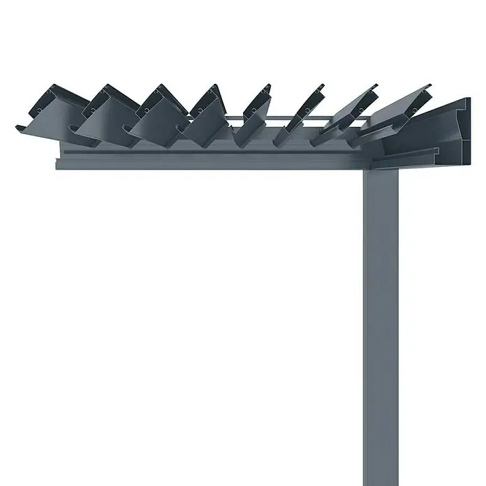 BIOKLIMATSKA PERGOLA S MOTORIZIRANIM LAMELAMA I LED RASVJETOM - Model Y 5.63 x 2.86 m