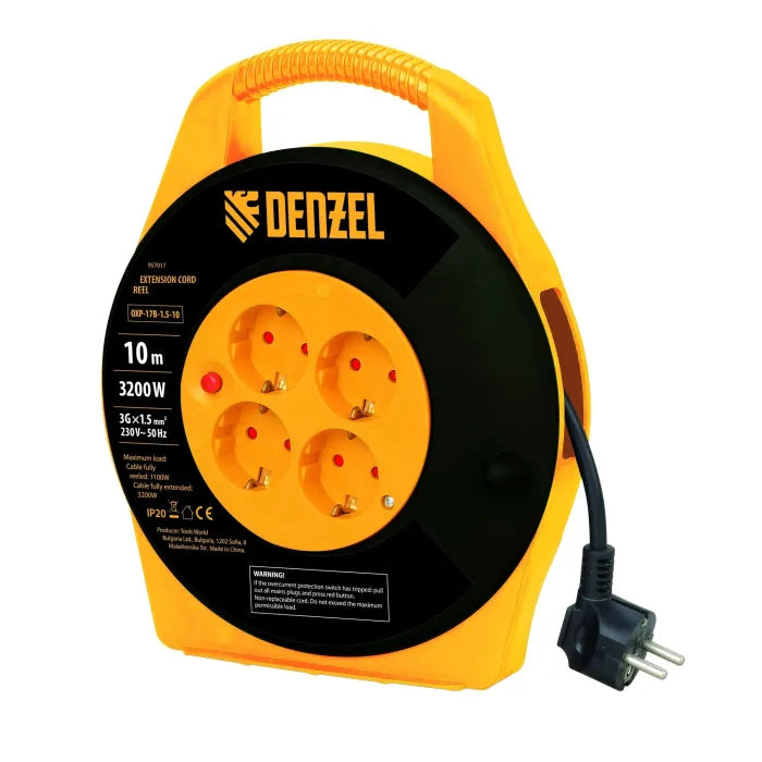 DENZEL MOTALICA KAB.  IP20 3 x 1,5 mm, 14 A, 10 m