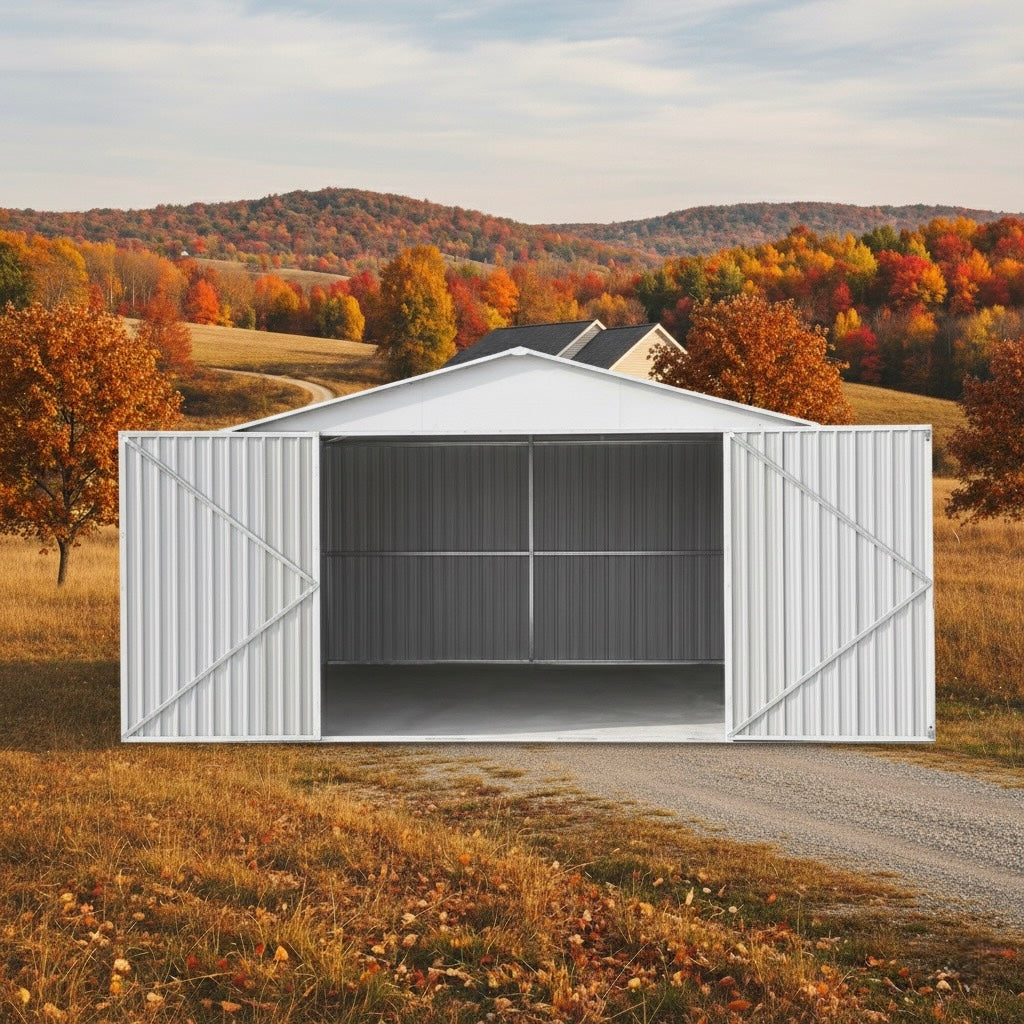 STABILNA METALNA GARAŽA 2090 - 355 X 589 X 233 CM SA DVA ULAZA; 20,90M2