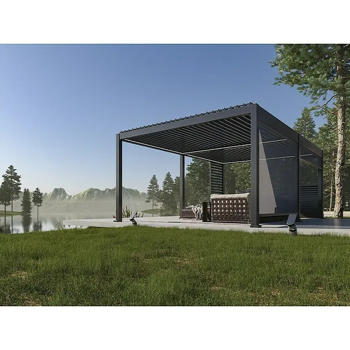 BIOKLIMATSKA PERGOLA S MOTORIZIRANIM LAMELAMA I RGB LED RASVJETOM - Bellano S25 4.00 x 6.00 m