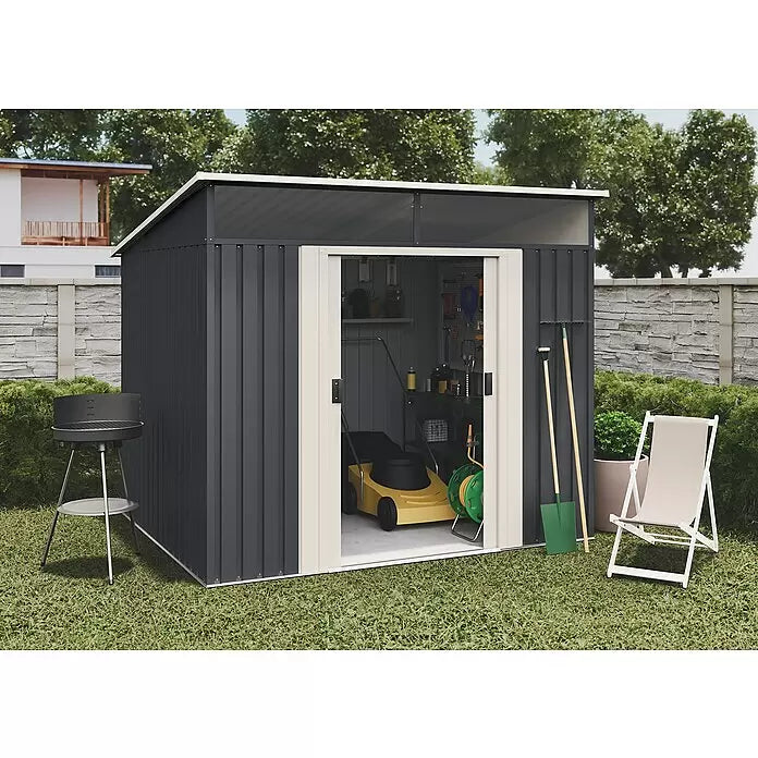 Hoggar Spremište Gansen II (Š x D): 238 x 193 cm, Baza: 4,6 m², Antracit, Čelik