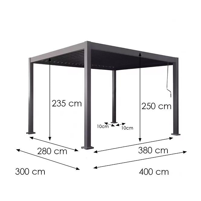 Vrtni paviljon / pergola Prodeo 3x4x2.5m