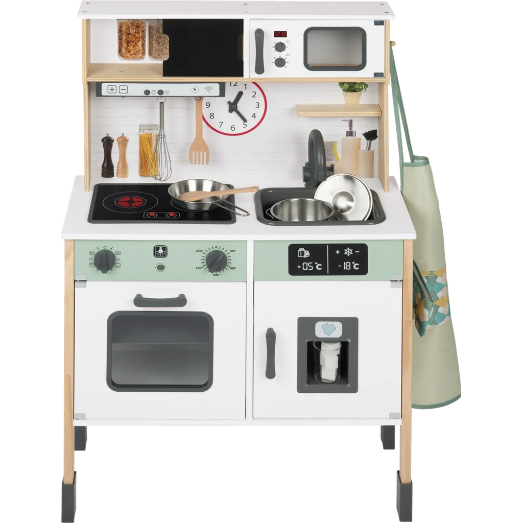 DJEČJA DRVENA KUHINJA S PRIBOROM