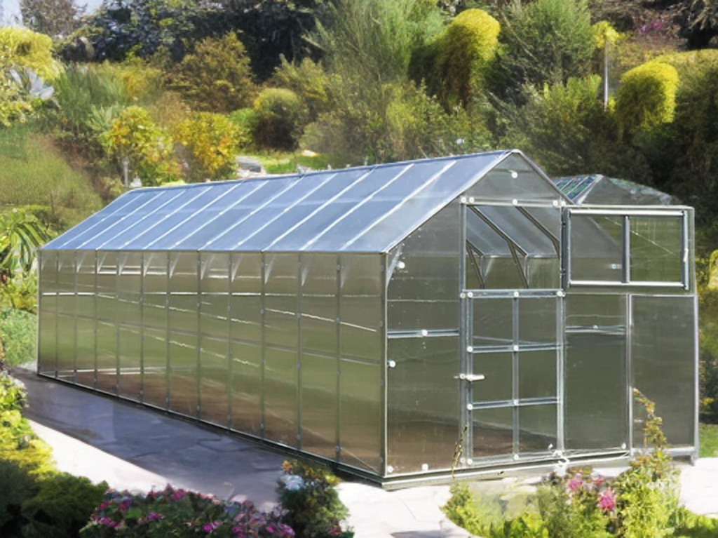 Staklenik polikarbonatni TITAN Classic 480, 14,4m², 2,35x6,12m, Srebrna