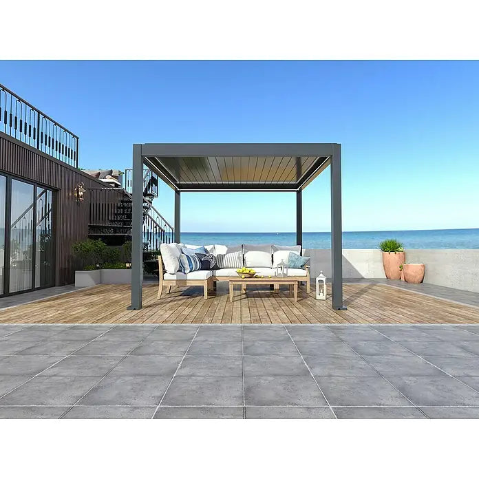 BIOKLIMATSKA PERGOLA S MOTORIZIRANIM LAMELAMA I RGB LED RASVJETOM - Bellano S25 3.03 x 3.03 m