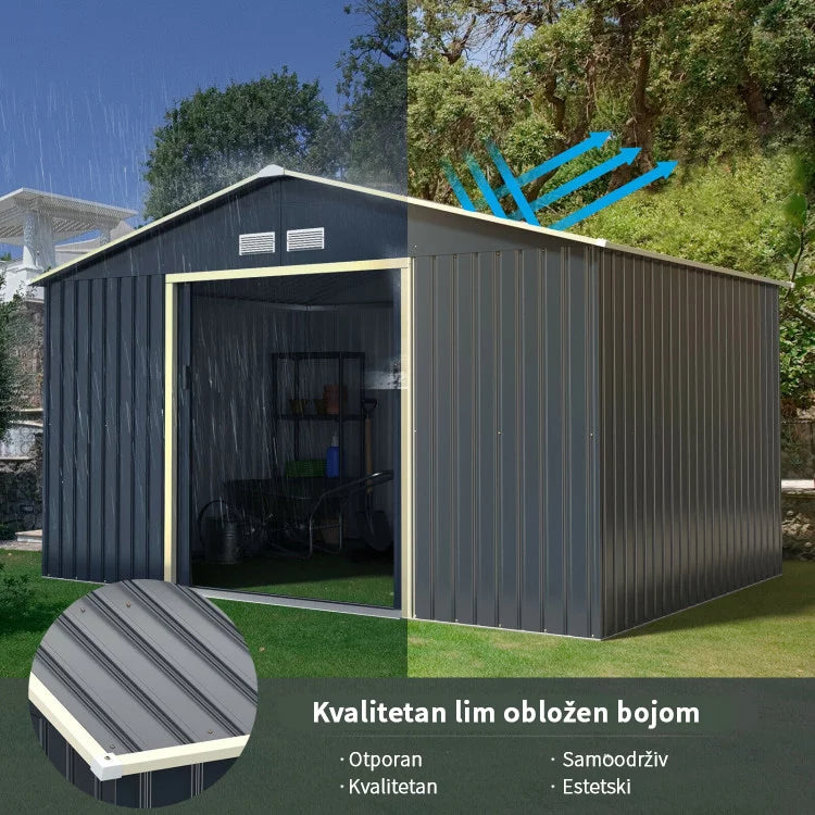 STABILNA METALNA VRTNA KUĆICA 12500 - 388 x 323 x 212cm, 12,50 m2