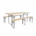 Drvena vrtna garnitura Pivska 200x80 cm + 2 klupe