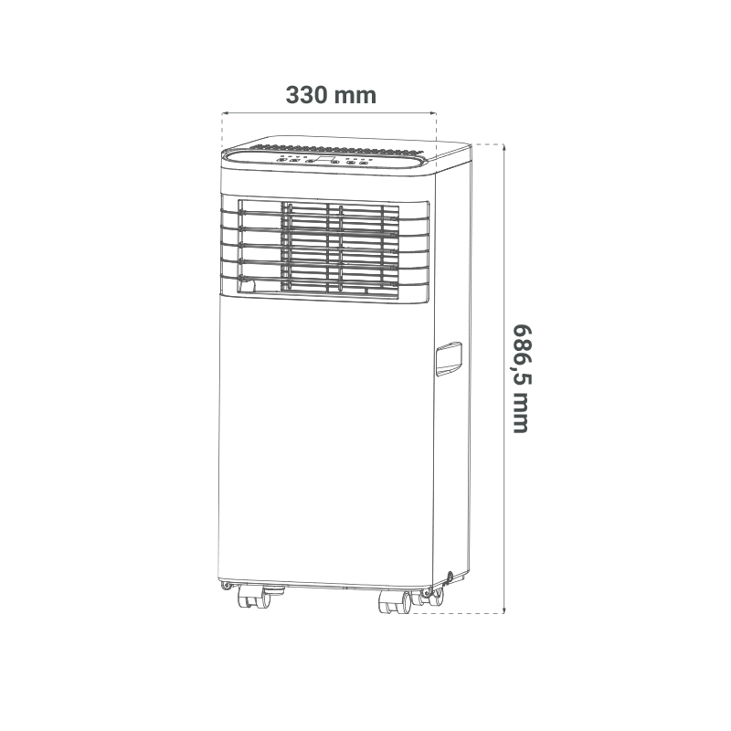 Prijenosna klima Chigo 9000BTU, 2.6kW, A, R290, bijela