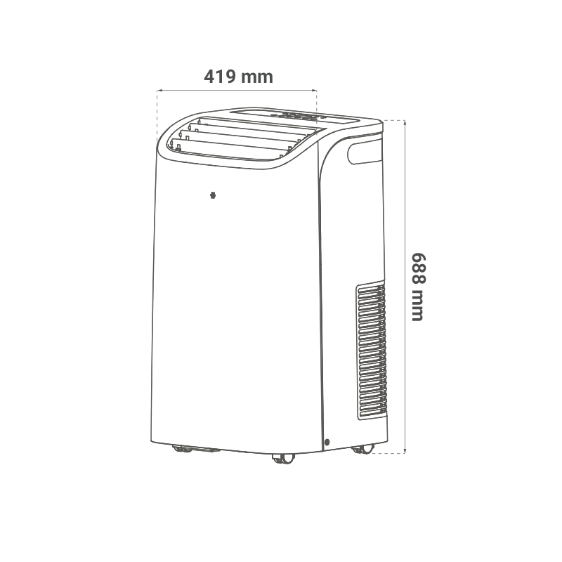 Prijenosna klima Chigo 12000BTU, 3.5kW, A, R290, bijela