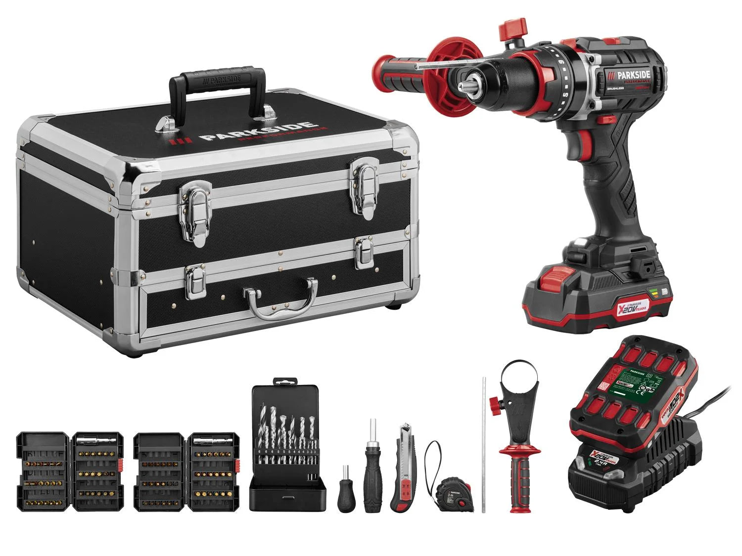 PARKSIDE PERFORMANCE 20V akumulatorski set udarnih bušilica-odvijača, s baterijom i punjačem