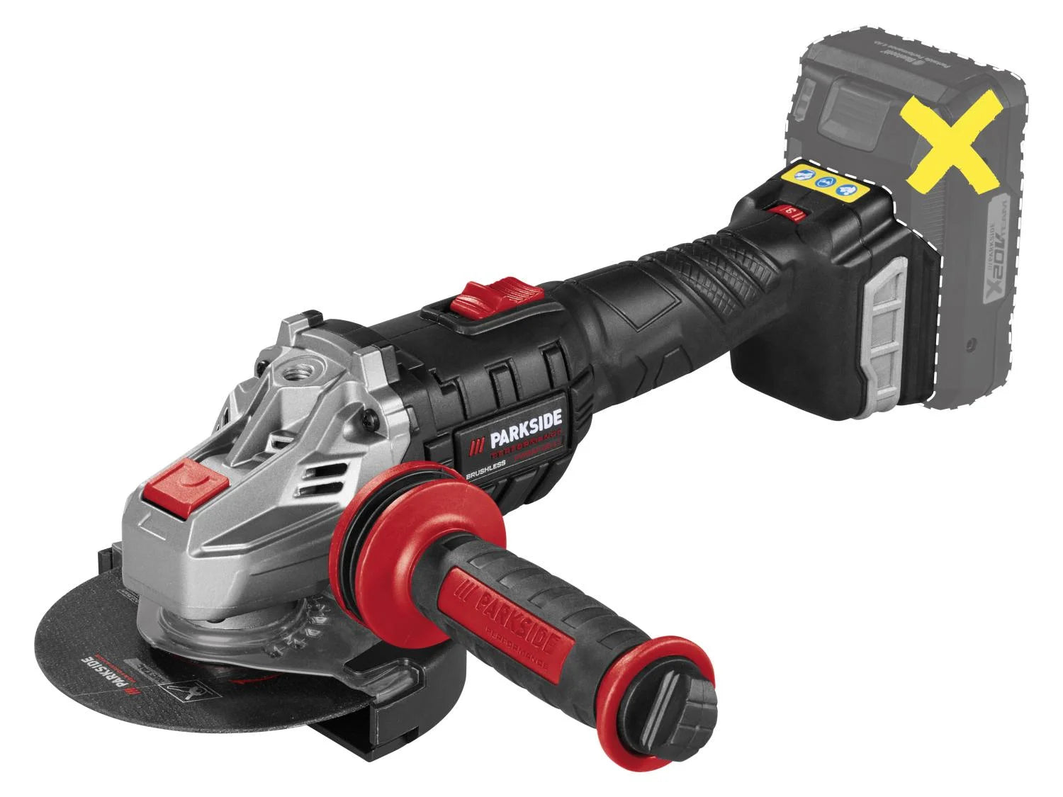 PARKSIDE PERFORMANCE Akumulatorska kutna brusilica, 20V, PWSAP 20-Li G7 (bez baterije i punjača)
