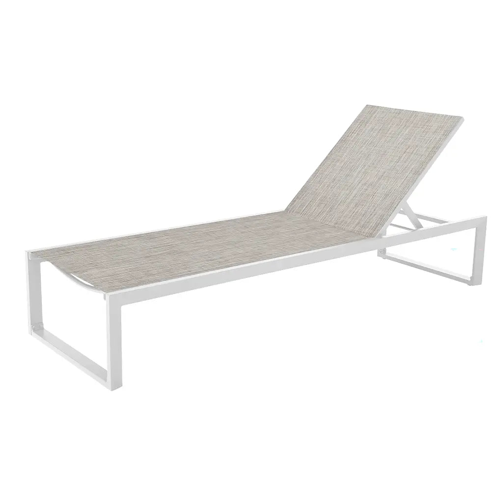 Metalna ležaljka aluminijska Stil Deneris bijela