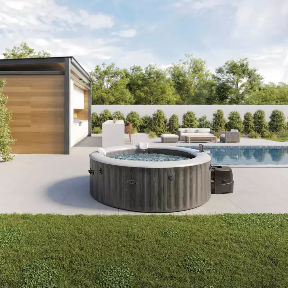 Bazen na napuhavanje Intex 6-osoba Greywood Deluxe okrugli bubble spa set