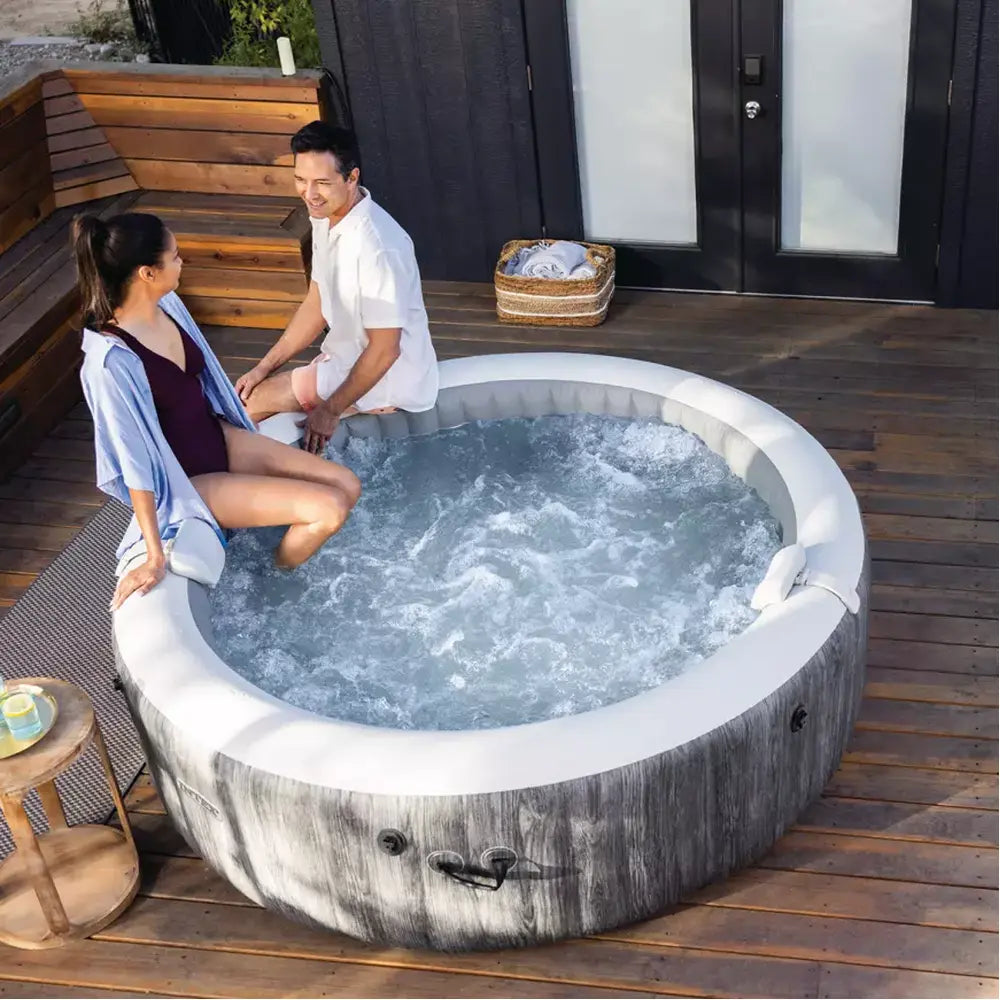 Bazen na napuhavanje Intex 6-osoba Greywood Deluxe okrugli bubble spa set