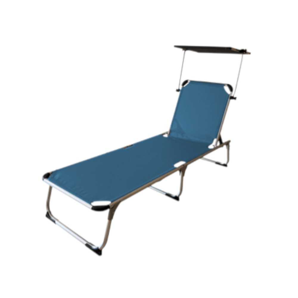 Metalna ležaljka aluminijska Etna plava 194 x 60 x 31 cm