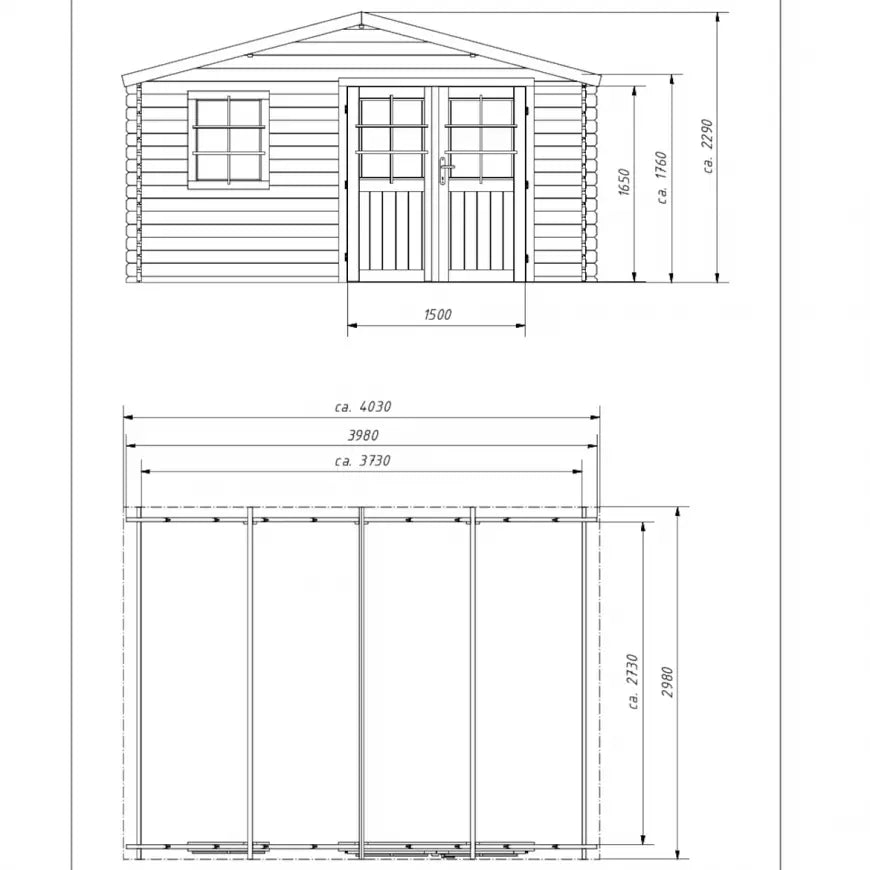 Vrtna kućica 398x298